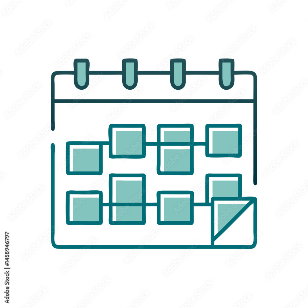 Minimalist Business Calendar Icon Design  
