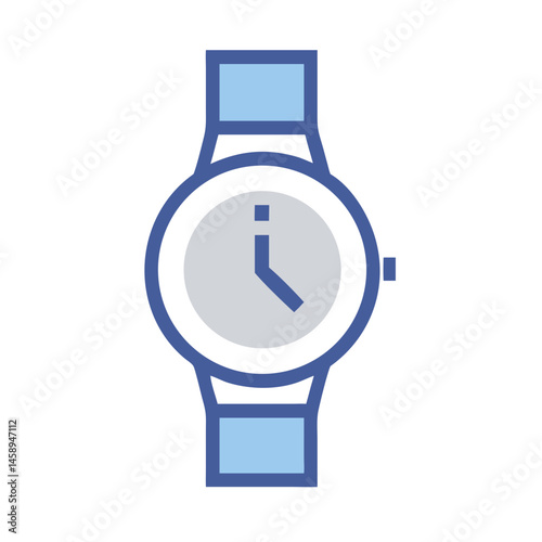 Wristwatch Icon Representing Classic Timepiece for Time Tracking