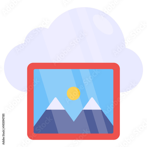 Cloud Storage Digital Photo Backup Mountains Landscape