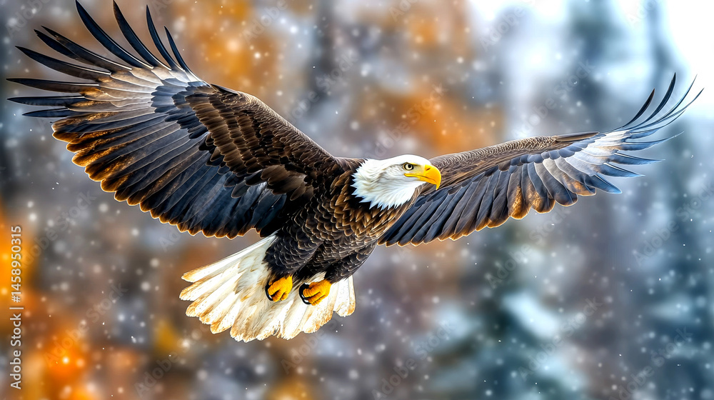 Fototapeta premium Abstract Eagle of Freedom.