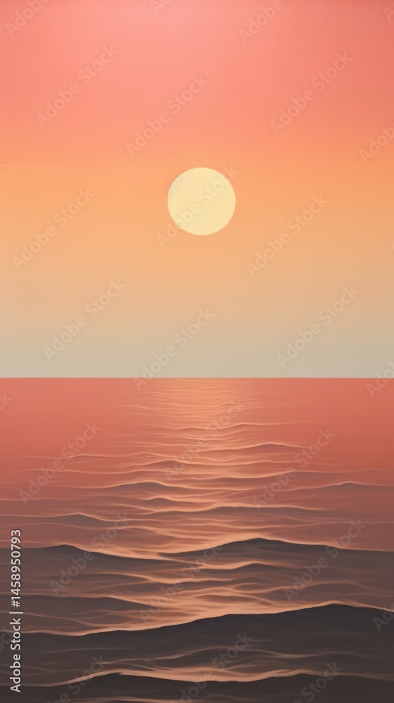Fototapeta premium Minimal sunrise outdoors horizon sunset.