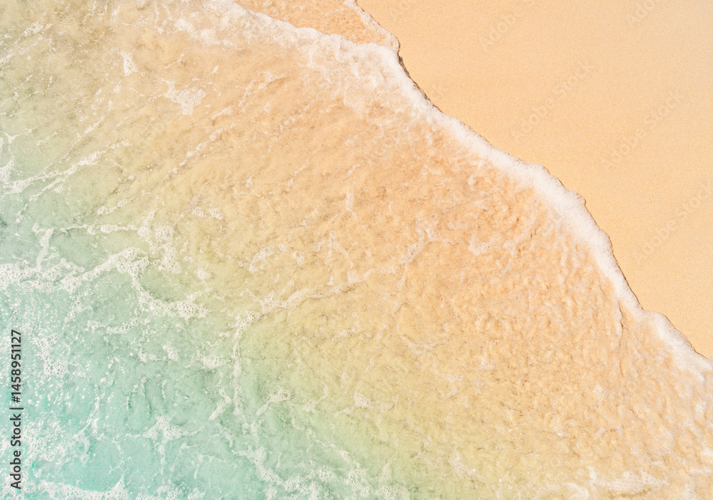 Sea shore, top view, travel banner