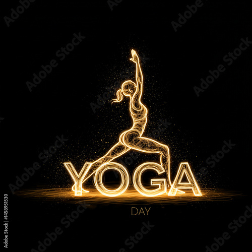 Fiery Yoga Day: Woman in Wa...