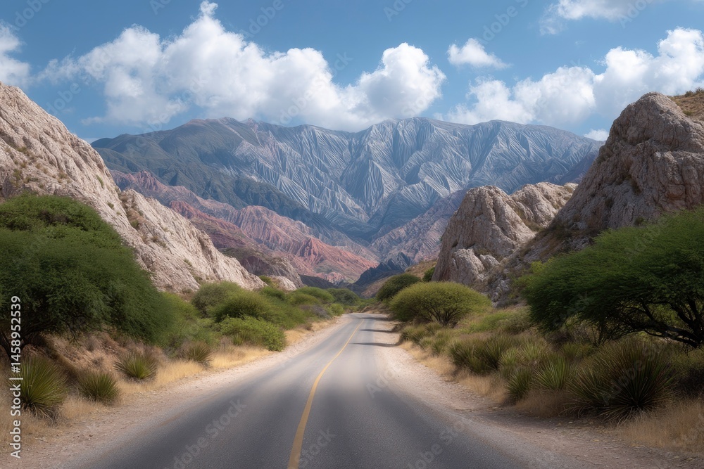 Naklejka premium Road Through Mountain Landscape