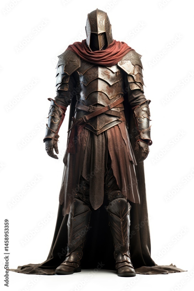 Fototapeta premium Crusade warrior adult white background architecture.