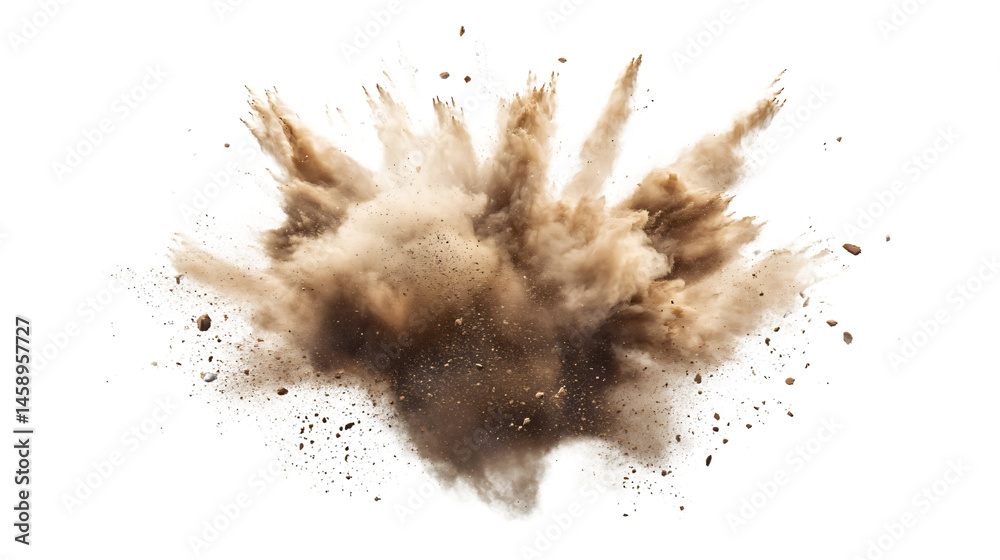 Powerful Earth Explosion Creates Dramatic Sand Dust Cloud Powerful Earth Explosion Creates Dramatic Sand Dust Cloud