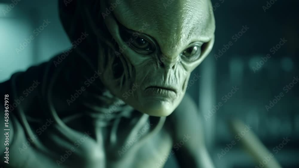 4K Green-Skinned Extraterrestrial Alien Close-Up | Sci-Fi Character Design | Futuristic Alien Species for Fantasy and Space Projects 4K Green-Skinned Extraterrestrial Alien Close-Up | Sci-Fi Character Design | Futuristic Alien Species for Fantasy and Space Projects