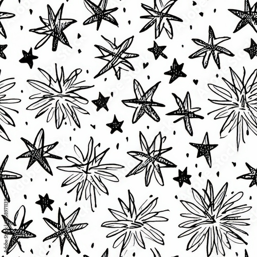 Doodle SVG Seamless Pattern