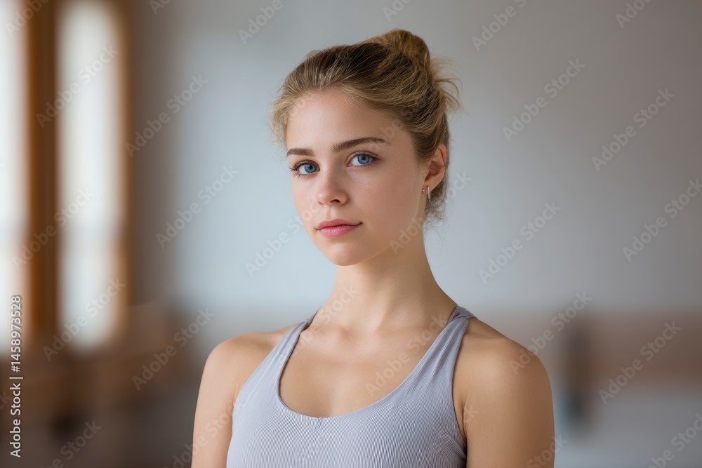 Fototapeta premium Blonde Woman in Tank Top