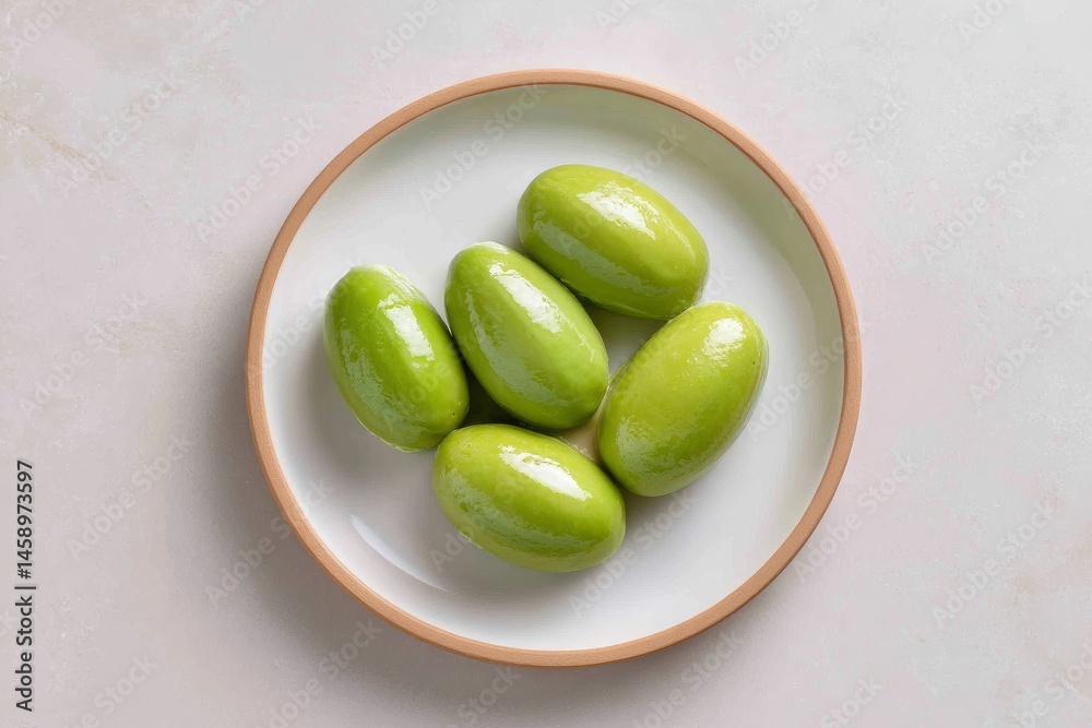 Green Candy on Plate Green Candy on Plate
