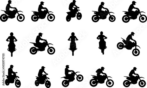 ATV Rider Silhouette on Mountain Trip Adventure