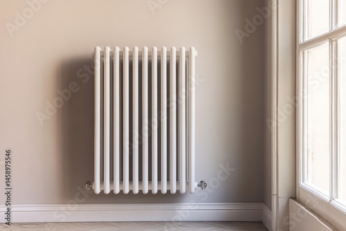 Wallpaper Mural Wall-mounted heating radiator in minimalist interior Torontodigital.ca