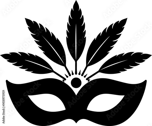 Fantasy Masquerade and Carnival Mask Silhouettes Collection