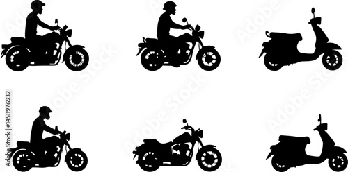 ATV Rider Silhouette on Mountain Trip Adventure