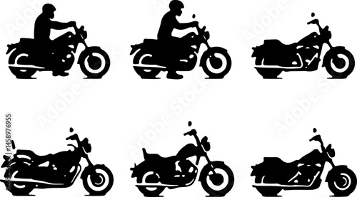 ATV Rider Silhouette on Mountain Trip Adventure