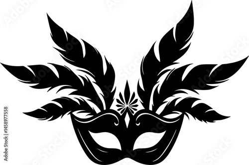 Fantasy Masquerade and Carnival Mask Silhouettes Collection