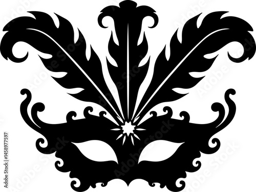 Fantasy Masquerade and Carnival Mask Silhouettes Collection