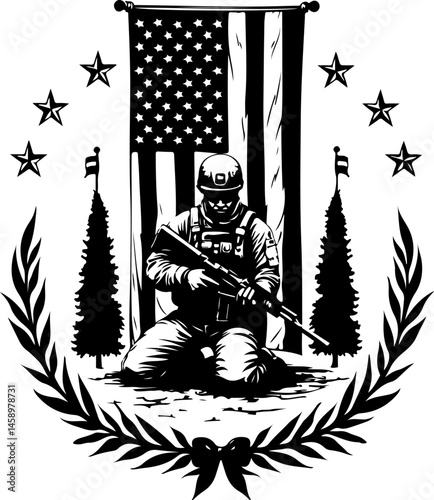 Military Armored Combat Vehicles Silhouettes Collection