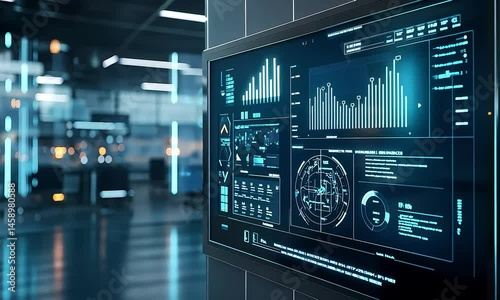 Wallpaper Mural Advanced analytics platform displaying complex data visualizations and dashboards Torontodigital.ca