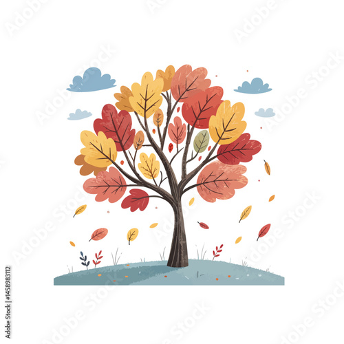autumn tree vector