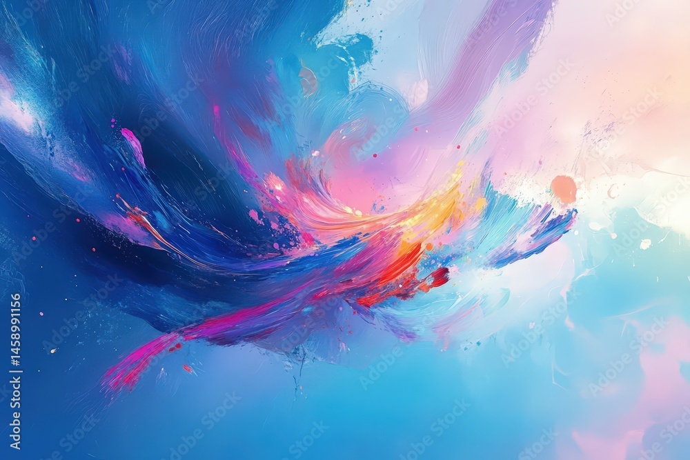 Fototapeta premium Abstract artwork featuring vibrant color blends.