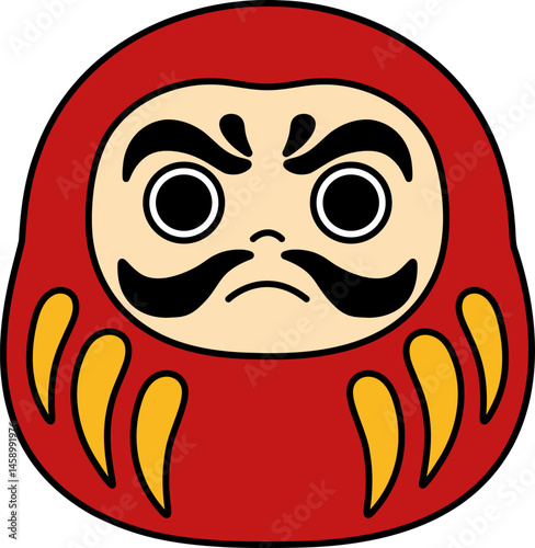illustration of a daruma doll