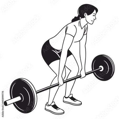 Deadlift Exercise with Barbell for Full Body Strength and Core Activation