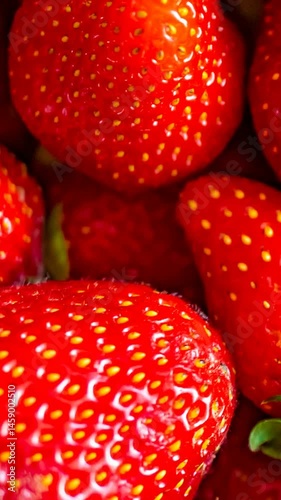 red strawberries with visible details. background or texture