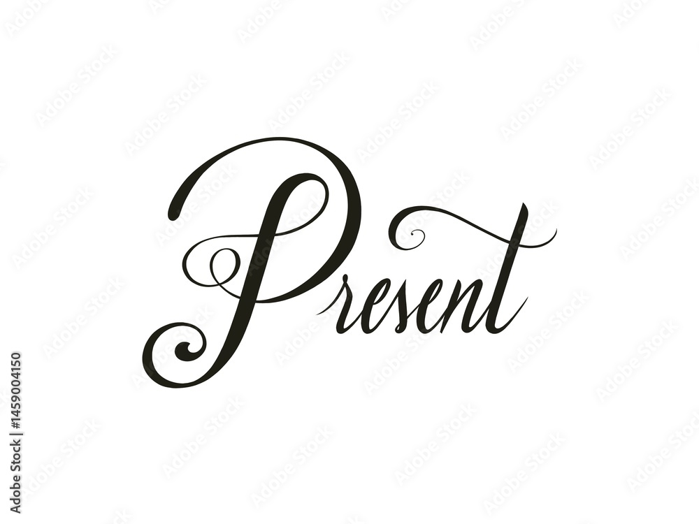 Present lettering Present lettering
