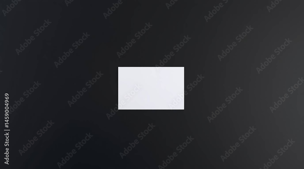 Blank White Business Card on Black Background – Minimalist Professional Mockup