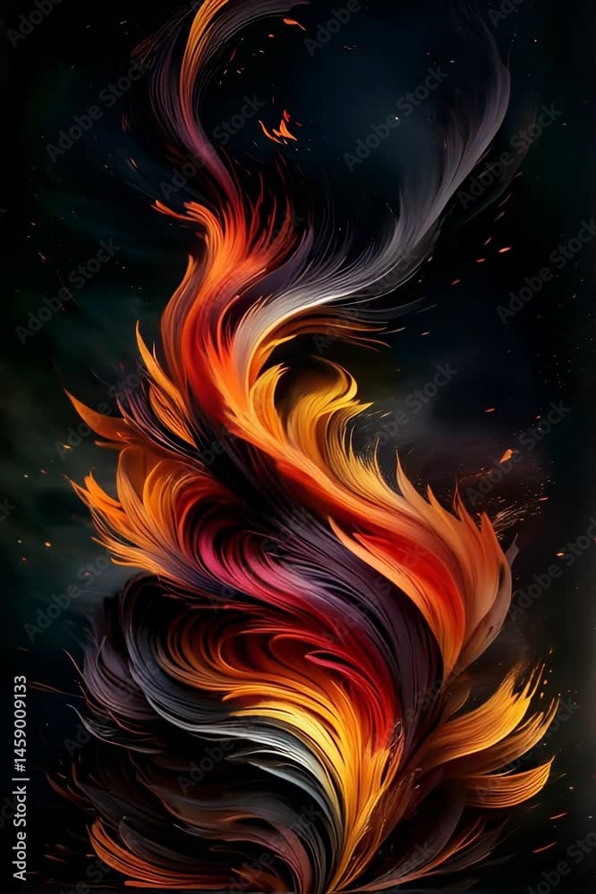 Animation Abstraite de Flammes – Fond Dynamique de Feu pour Motion Design, Effets Visuels et Créations Artistiques