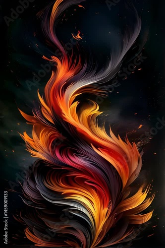 Animation Abstraite de Flammes – Fond Dynamique de Feu pour Motion Design, Effets Visuels et Créations Artistiques