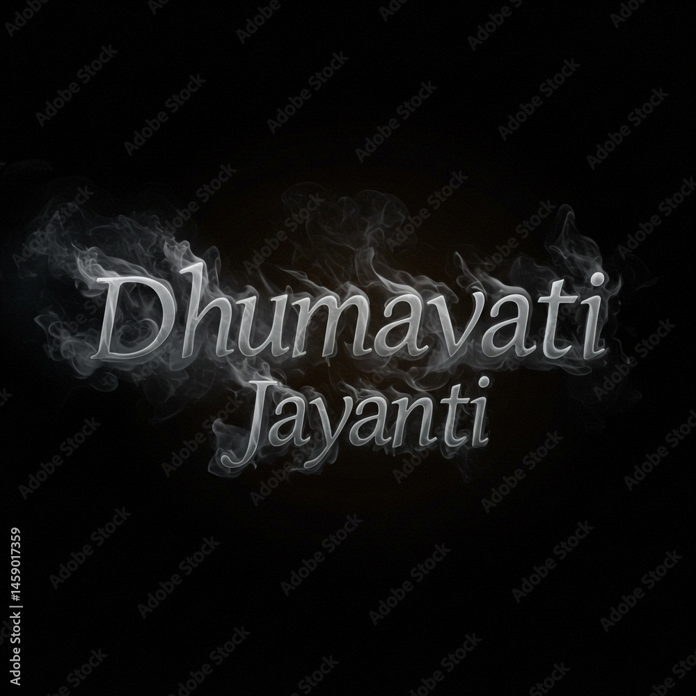Dhumavati Jayanti Smoke Text Design