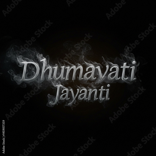 Dhumavati Jayanti Smoke Text Design