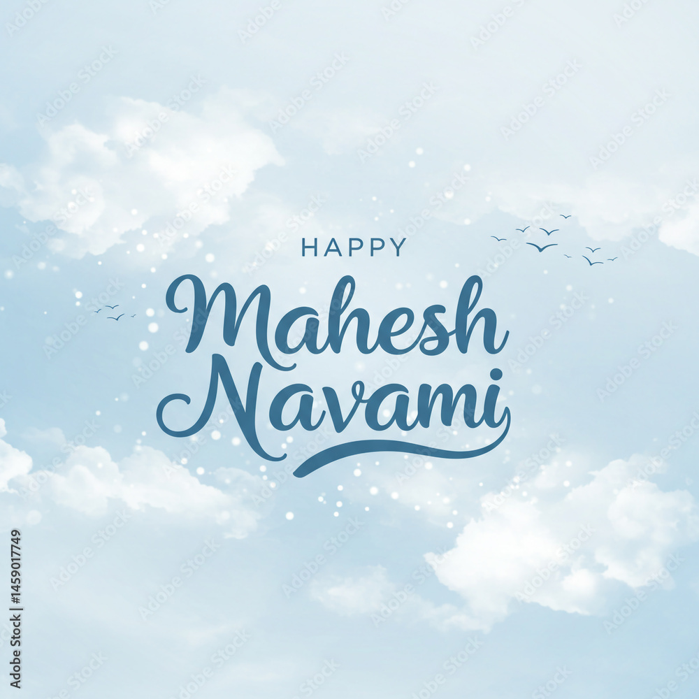 Happy Mahesh Navami Sky Greeting Card