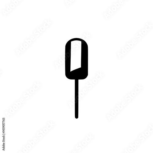 Flat black icon representing a modern and minimalistic design element suitable for various applications and platforms