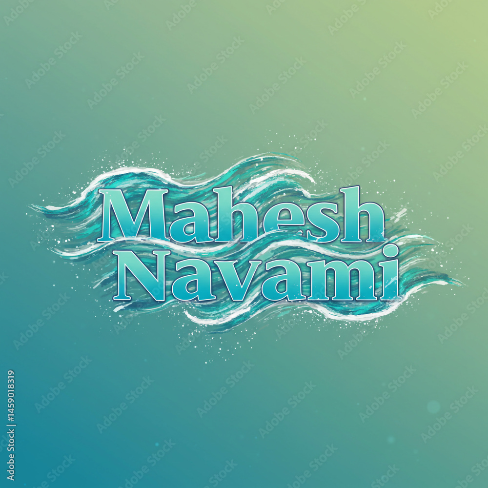 Mahesh Navami Festival Wave Design