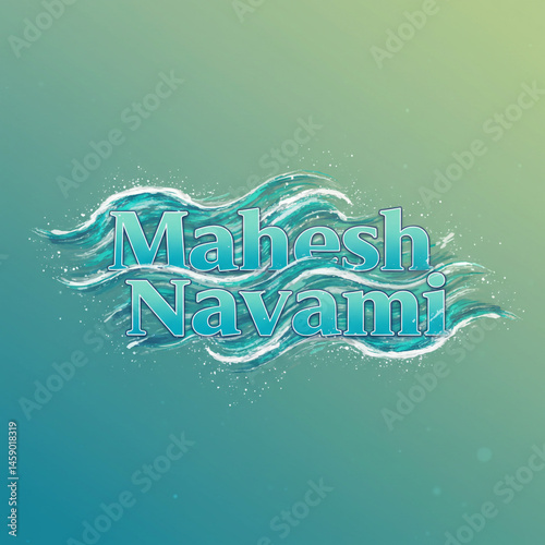 Obraz na płótnie Mahesh Navami Festival Wave Design w salonie
