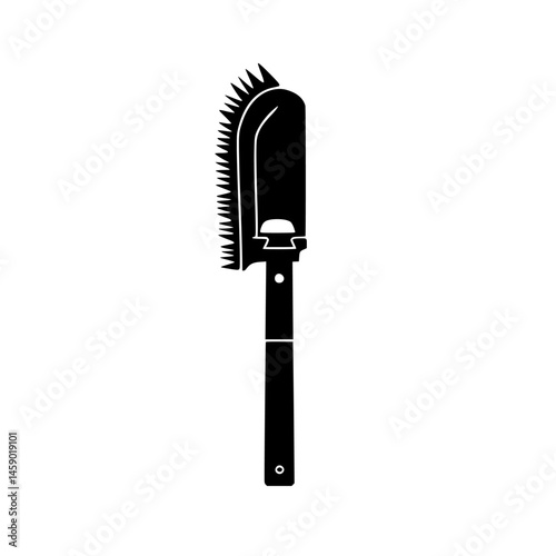 Black icon of a garden tool used for cutting and trimming in various landscaping tasks