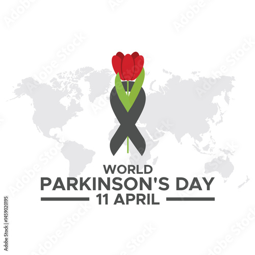 World Parkinson's disease Day observed on 11th April every year, World Parkinson's Disease Day Celebration Vector Design, Poster, Banner, Advertising, Greeting Card