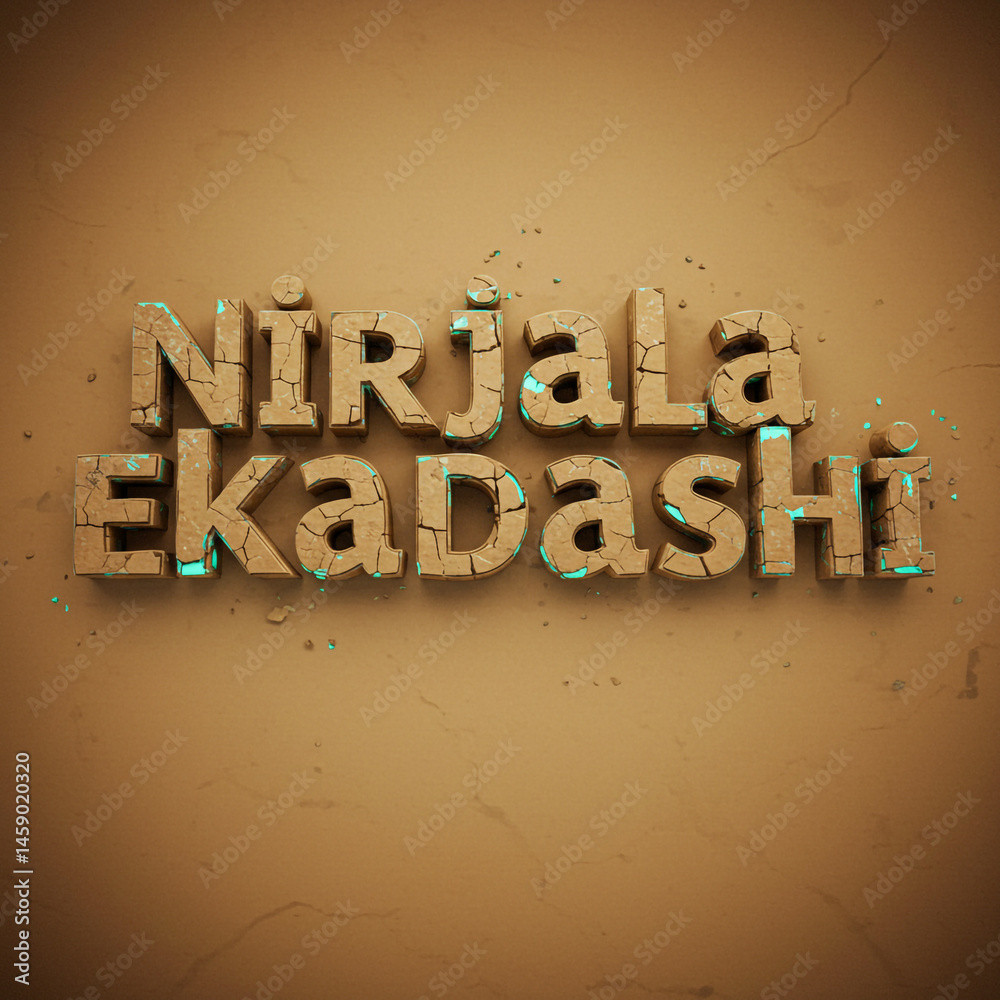 Nirjala Ekadashi: 3D Text Render