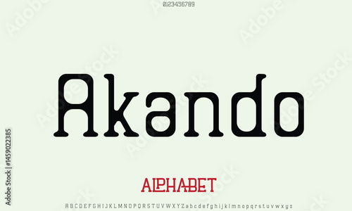 Luxury Akando alphabet letters font for logo