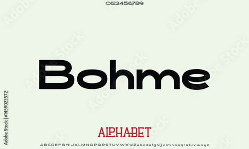 Luxury Bohme Regular alphabet letters font for logo