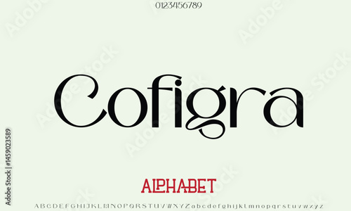 Luxury Cofigra alphabet letters font for logo