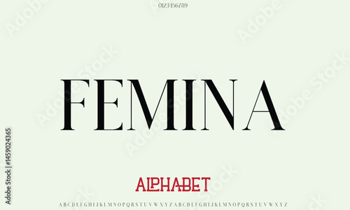 Luxury La Femina alphabet letters font for logo