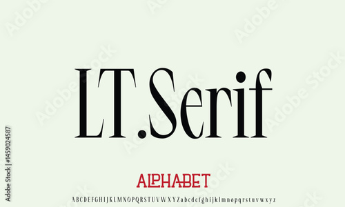Luxury LT Serif Regular alphabet letters font for logo