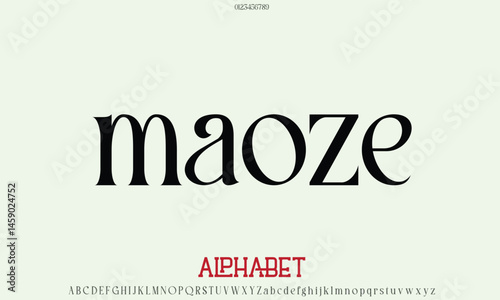 Luxury MAOZE alphabet letters font for logo