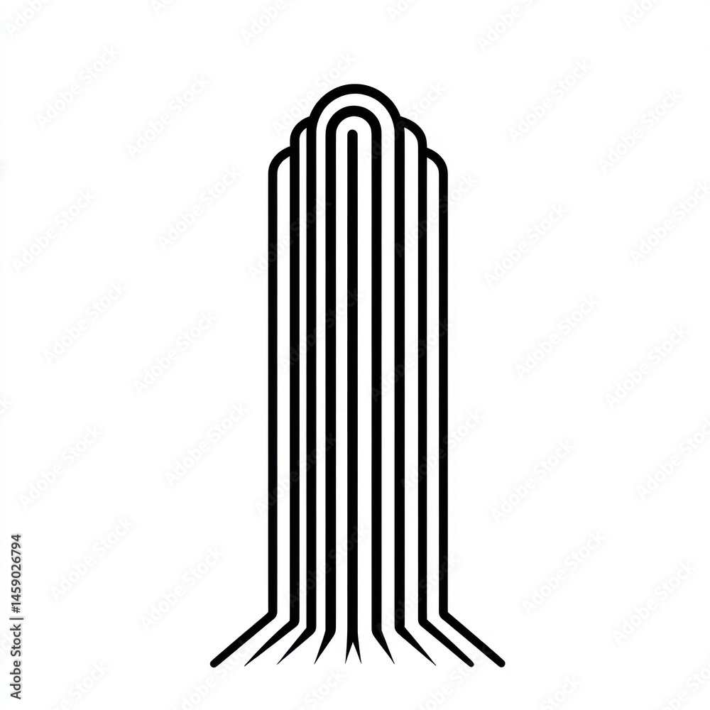 Abstract Tall Building Silhouette Abstract Tall Building Silhouette