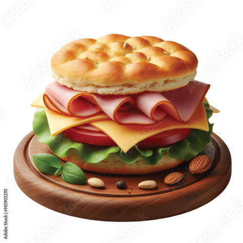 Ham And Cheese Biscuit Sandwich