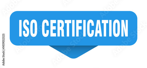 iso certification sticker. iso certification sign on transparent background